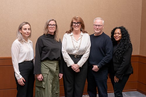 Five Michael Garron Hospital – Sampson team members standing together for a group photo.
