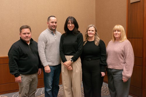Five Nova Scotia Health – MacDougall team members standing together in a group.